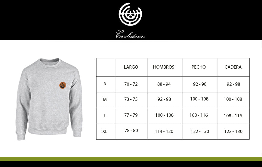 Medidas por Tallas Jerseys Evolutium